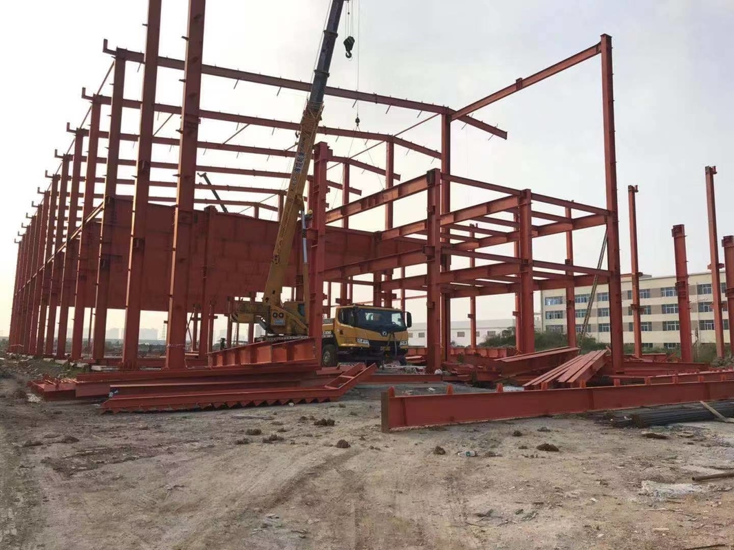 Edificio de Warehouse de la estructura de acero de Stroey de la aduana dos con las plataformas del entresuelo para el almacenamiento