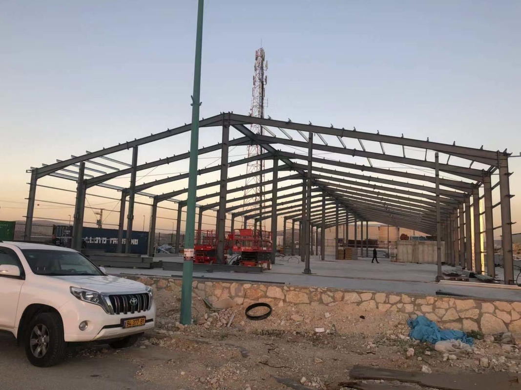 Gran longitud, corto período de construcción, estructura de acero galvanizado respetuosa con el medio ambiente edificio de fábrica