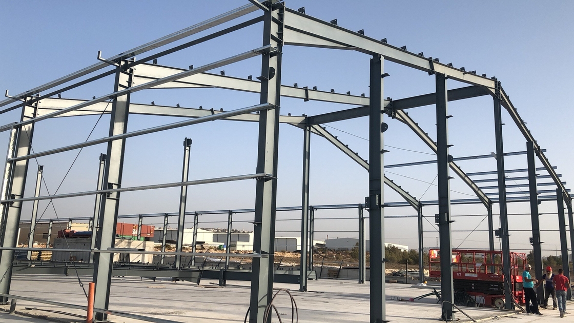 Gran longitud, corto período de construcción, estructura de acero galvanizado respetuosa con el medio ambiente edificio de fábrica