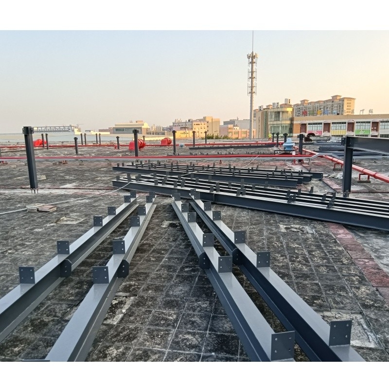 Proyecto fotovoltaico de larga duración con estructura de acero en forma de H tipo puente