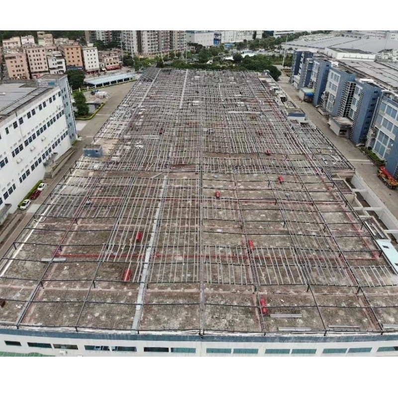 Proyecto fotovoltaico de larga duración con estructura de acero en forma de H tipo puente