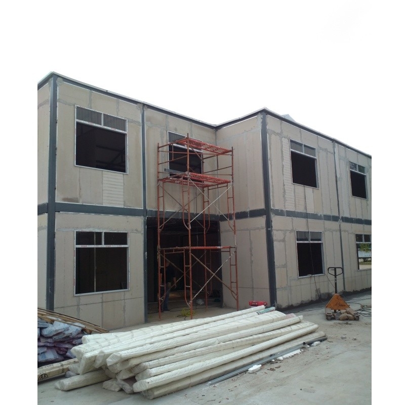 Materiales personalizables estructura de acero de dos pisos adecuada para viviendas económicas modernas villa de acero ligero