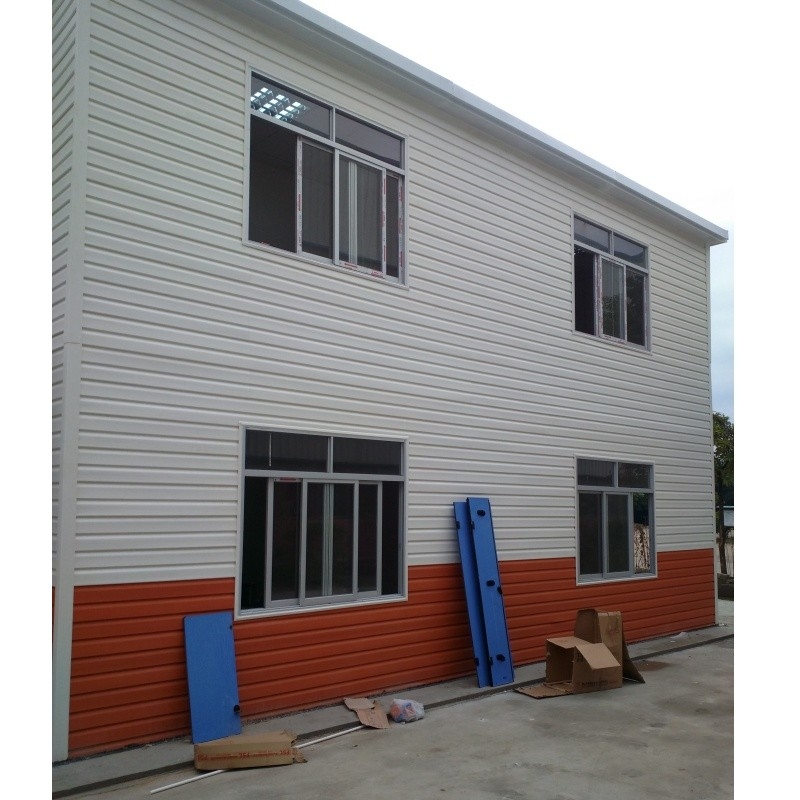 Materiales personalizables estructura de acero de dos pisos adecuada para viviendas económicas modernas villa de acero ligero