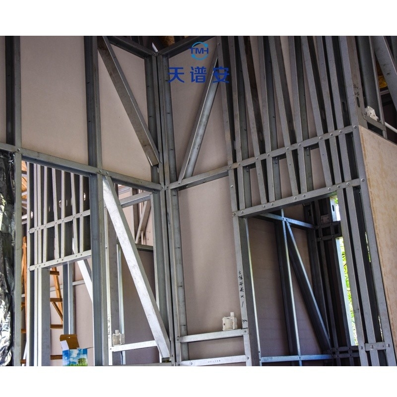 Diseño de ahorro energético de acero ligero, quilla, pared compuesta, estructura de acero de estilo europeo y estadounidense
