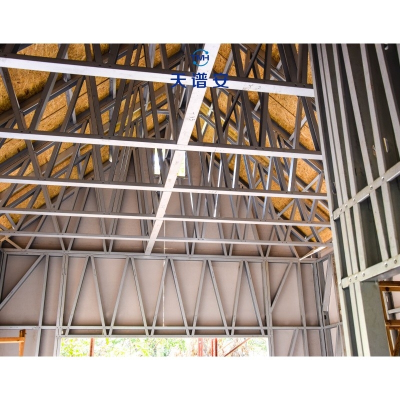 Diseño de ahorro energético de acero ligero, quilla, pared compuesta, estructura de acero de estilo europeo y estadounidense