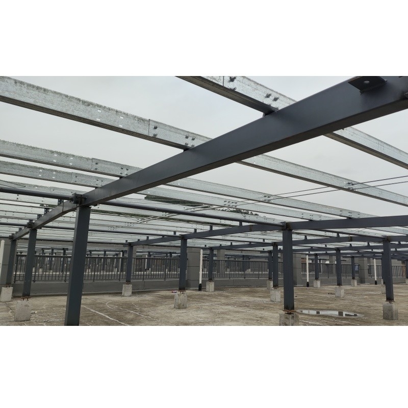 Q235Z estructura de acero estructura de acero para instalación sistema de energía solar edificio de estructura de acero prefabricado