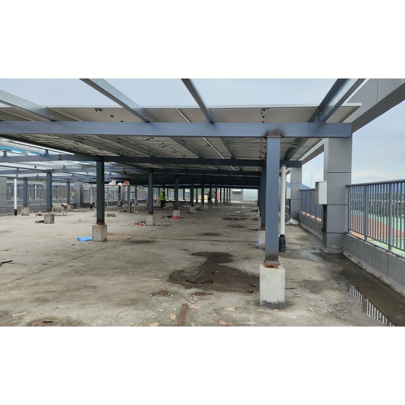 Q235Z estructura de acero estructura de acero para instalación sistema de energía solar edificio de estructura de acero prefabricado