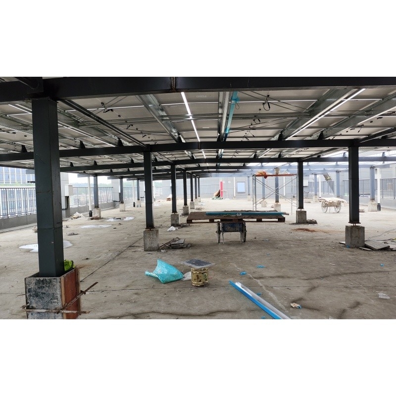 Q235Z estructura de acero estructura de acero para instalación sistema de energía solar edificio de estructura de acero prefabricado