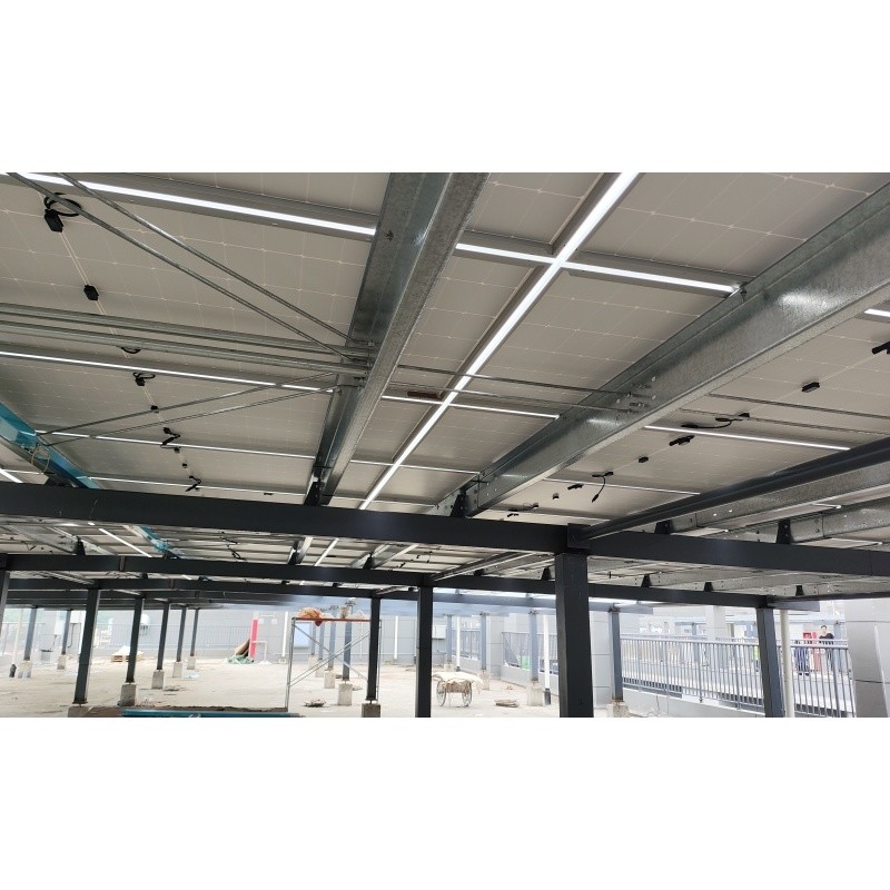 Q235Z estructura de acero estructura de acero para instalación sistema de energía solar edificio de estructura de acero prefabricado