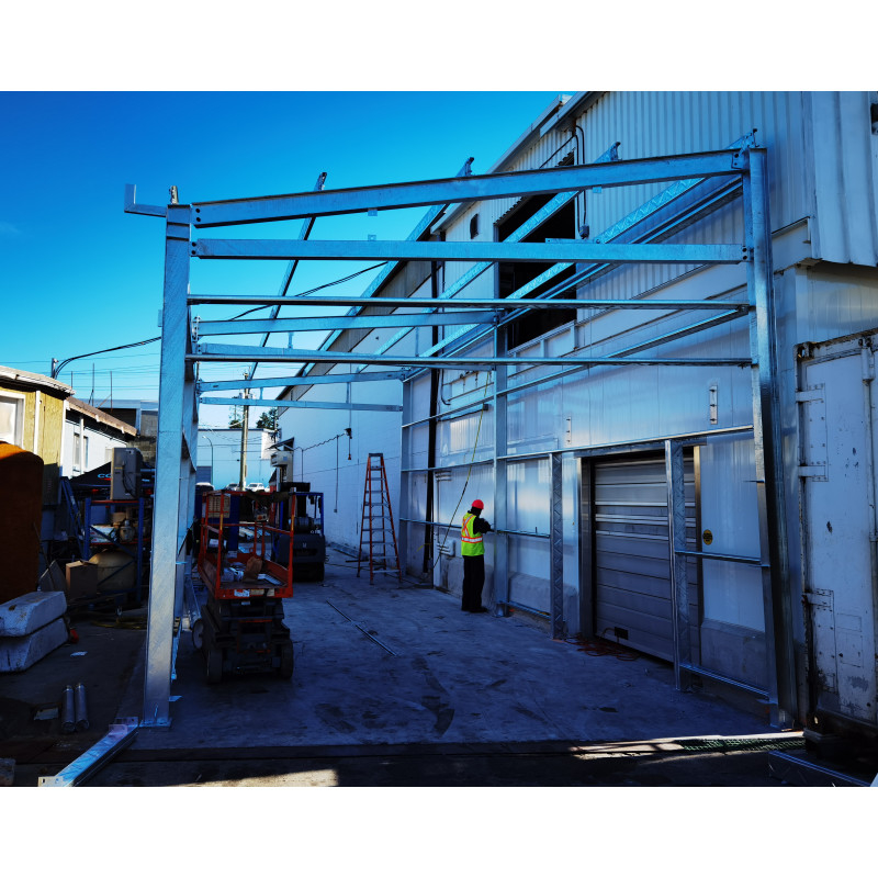 Construcción prefabricada de estructura de acero ligero Construcción de metal Construcción de estructura de acero Construcción para un almacén de galvanización en caliente