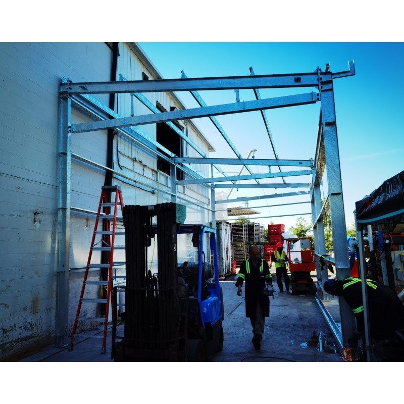 Construcción prefabricada de estructura de acero ligero Construcción de metal Construcción de estructura de acero Construcción para un almacén de galvanización en caliente