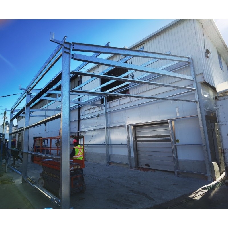 Construcción prefabricada de estructura de acero ligero Construcción de metal Construcción de estructura de acero Construcción para un almacén de galvanización en caliente