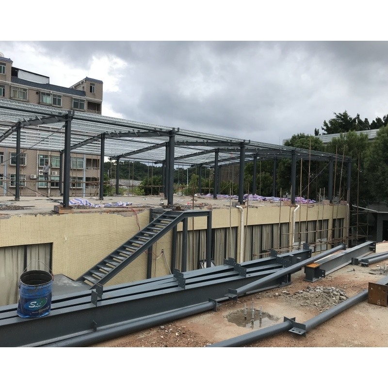China fabrica estructuras de acero materiales de construcción para almacén almacén de metal edificio de tres pruebas almacén