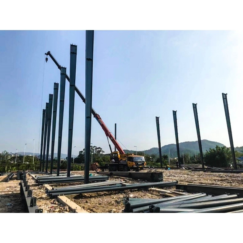 Planta de fabricación de metal galvanizado antióxido con estructura de acero Edificio de estructura de acero Fábrica de almacén