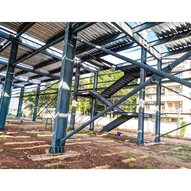 Planta de fabricación de metal galvanizado antióxido con estructura de acero Edificio de estructura de acero Fábrica de almacén
