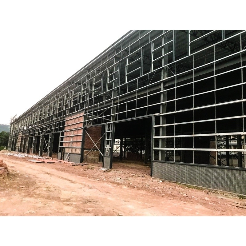 Planta de fabricación de metal galvanizado antióxido con estructura de acero Edificio de estructura de acero Fábrica de almacén