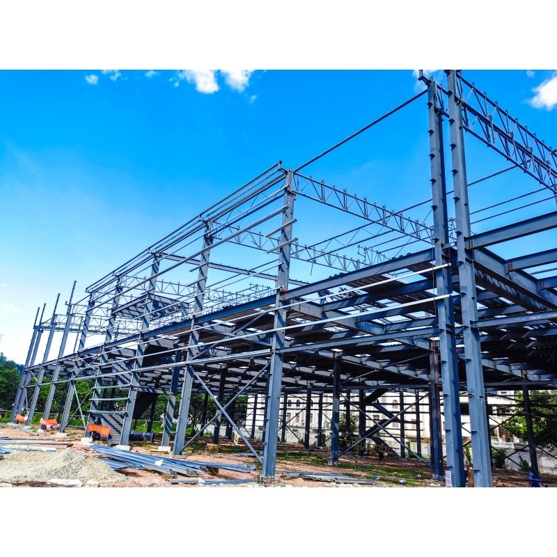Planta de fabricación de metal galvanizado antióxido con estructura de acero Edificio de estructura de acero Fábrica de almacén