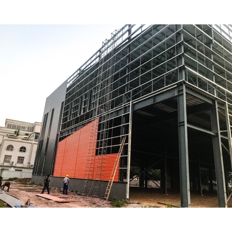 Planta de fabricación de metal galvanizado antióxido con estructura de acero Edificio de estructura de acero Fábrica de almacén