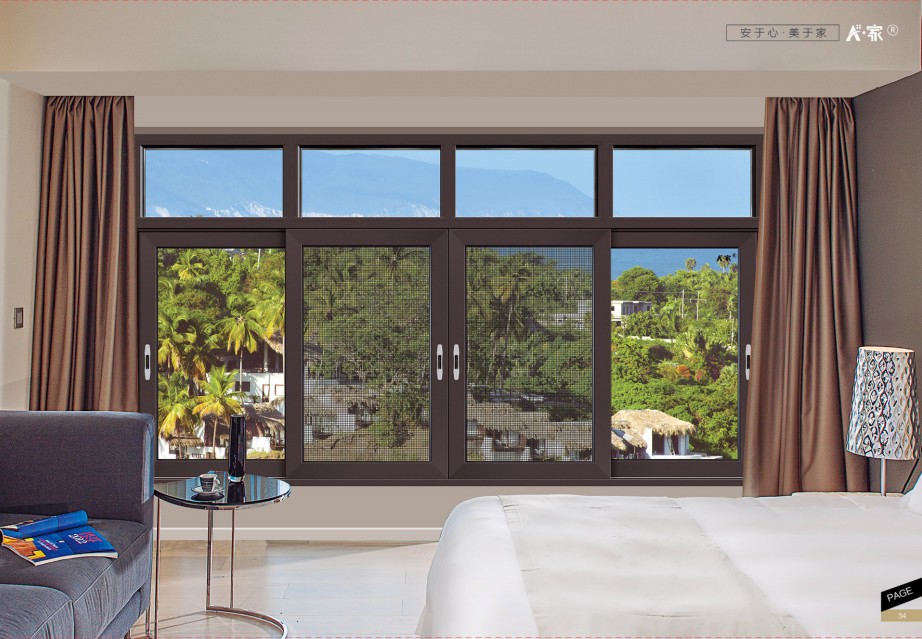 La ventana corredera de aislamiento térmico y de aislamiento acústico con pantalla para dormitorio, estudio, balcón, etc.