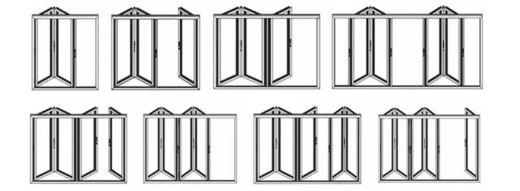 Ventilación y aislamiento térmico de ventanas plegables de aleación de aluminio para estudio, cocina, oficina y otros lugares