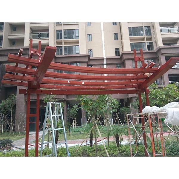 Estructura de acero cobertizo de jardín red personalizada galería de pasillo exterior anticorrosión