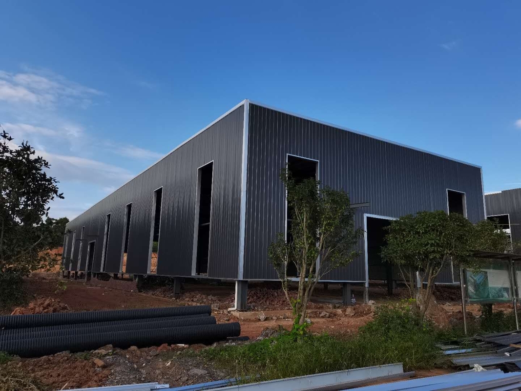 Construcción prefabricada de acero galvanizado en caliente Estructura de material metálico Edificio de almacén para taller