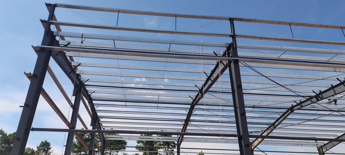 Construcción prefabricada de acero galvanizado en caliente Estructura de material metálico Edificio de almacén para taller