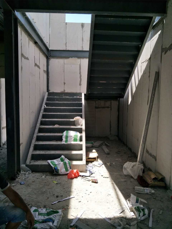 Cuadro de acero ligero Quilla de estructura de acero Prefabricado Villa de lujo Casa prefabricada de dos pisos