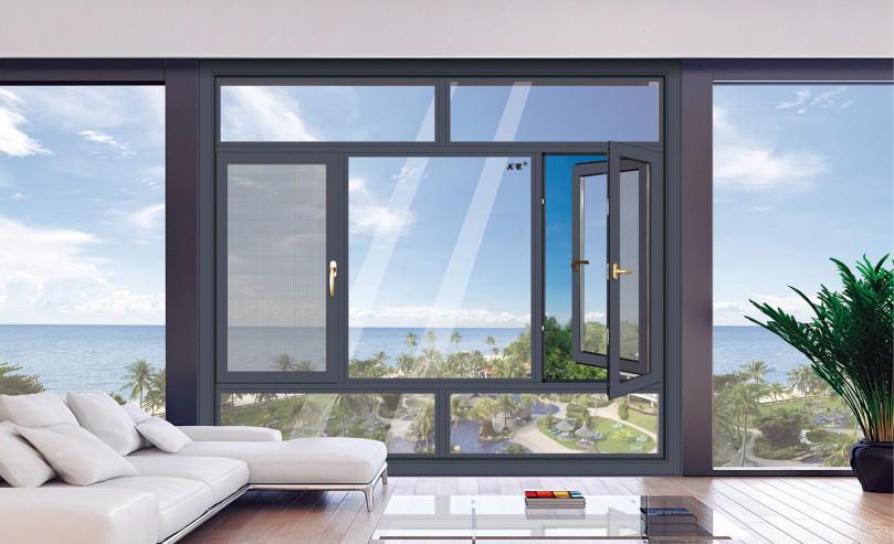 Ventana de estilo minimalista moderno con pantalla oculta fácil de quitar y limpiar