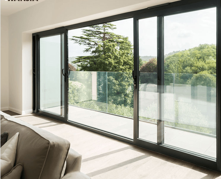 76 Puerta de elevador de aleación de aluminio 6063-T6 Interior y exterior Para residencias privadas, villas, zonas comerciales, oficinas, balcones grandes
