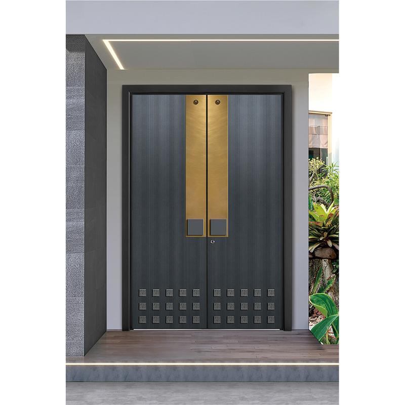 Puerta de entrada moderna de acero inoxidable puerta exterior cerradura inteligente puerta de entrada para puerta de la casa