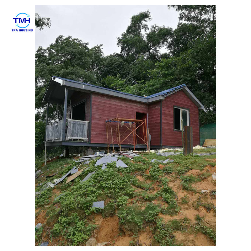 Modernizadas casas de diseño de estructura de acero para villas de acero ligero de tamaño personalizado