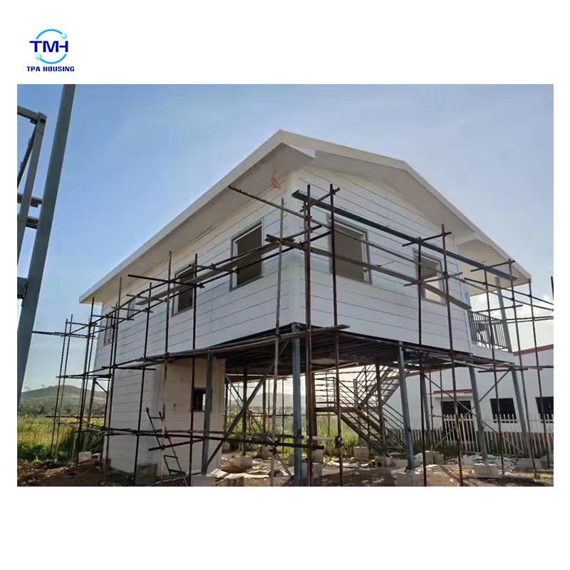Modernizadas casas de diseño de estructura de acero para villas de acero ligero de tamaño personalizado
