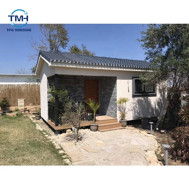 Casa de acero prefabricada de aislamiento básico de vidrio de lana con casa de acero con marco H y panel ALC de pared externa de 100/50 mm