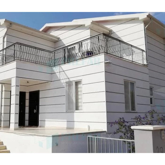 Casa prefabricada para villa de alta calidad de acero ligero fácil de ensamblar de 2 pisos
