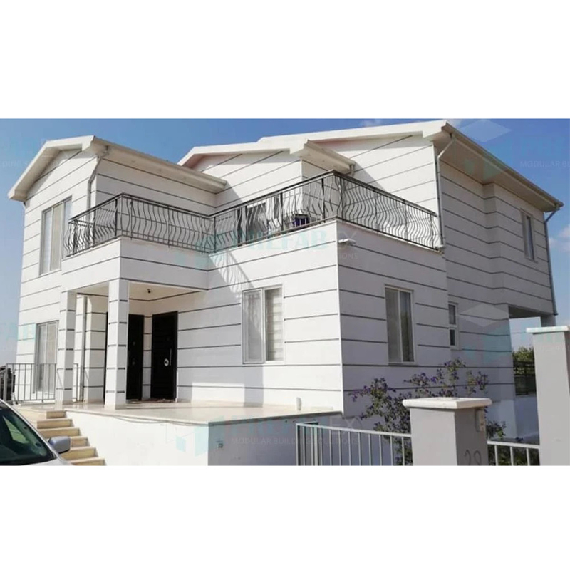 Casa prefabricada para villa de alta calidad de acero ligero fácil de ensamblar de 2 pisos